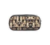 SDEGTHO German Shepherd Printed See-Through Pencil Case, Large Capacity Single Compartment, Protective Storage for Pens