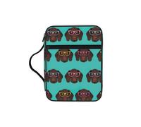 SDEGTHO German Shorthaired Pointer in Glasses Multifunctional Bible Organizer Bag with Inner Compartments Practical Book Bag for School Library
