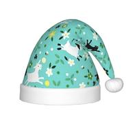 SDEGTHO Goat Frolic Kids Santa Hat Red Santa Comfortable Christmas For Children Holiday Xmas