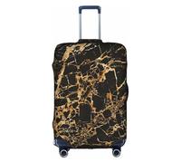 SDEGTHO Gold Marble Printing Elastic Suitcase Cover Dust Proof Scratch Resistant Fits Central Handle Luggage for Trips