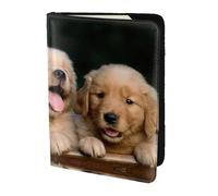 SDEGTHO Golden Retriever Dogs Puppies Pets Printing Passport Holder for Travel Must Have,Passport Cover Case for Travel Accessories for Women Men