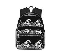 SDEGTHO Great Wave Mount Fuji Boat Lightweight Casual Backpack Water Resistant Daypack For School Work Hiking Camping