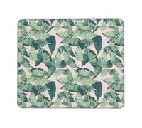 SDEGTHO green palm tree leaves pink Smooth Surface Lock Edge Mouse Pad Durable Rubber Base Desk Mat for Precise Cursor Control