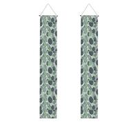 SDEGTHO Green Tropical Leaves Large Funny Spring Door Decorations Kit, Spring Sign Banner for Home School Office Decor