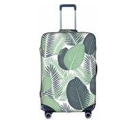 SDEGTHO Green Tropical Leaves Printing Elastic Suitcase Cover Dust Proof Scratch Resistant Fits Central Handle Luggage for Trips