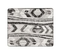 SDEGTHO Grey Tribal Smooth Surface Lock Edge Mouse Pad Durable Rubber Base Desk Mat for Precise Cursor Control