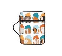 SDEGTHO Guinea Pig Illustration Multifunctional Bible Organizer Bag with Inner Compartments Practical Book Bag for School Library