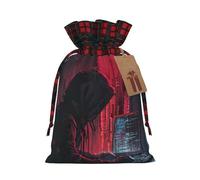 SDEGTHO Hacker Attack 1pcs Durable Material Tote Bag 8.3 * 11.8in With Drawstring Choice For Halloween Stylish Gift