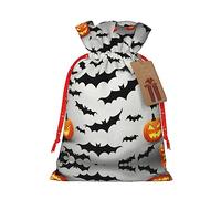 SDEGTHO Halloween Flying Bats 1pcs Durable Material Tote Bag 8.3x11.8in With Drawstring Choice For Halloween Stylish Gift
