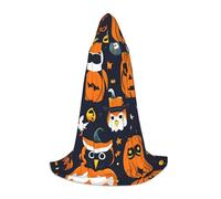 SDEGTHO Halloween Owl Ghost Pumpkin Halloween Hooded Cloak Long Hooded Cloak Carnivals Cloak Costumes Hooded Cape Masquerade