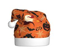 SDEGTHO Halloween Printing 1 Pcs Christmas Knitted Santa Hats Elf Hat Crochet Christmas Beanie Xmas Party Caps For Adults Women Men
