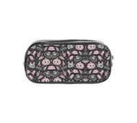 SDEGTHO Halloween Pumpkin Cat Printed See-Through Pencil Case, Large Capacity Single Compartment, Protective Storage for Pens
