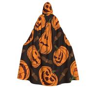 SDEGTHO Halloween Pumpkin Gothic Robe Wizard Cloak Adult Long Cape For Masquerade Medieval Halloween Costume