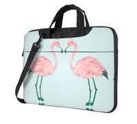 SDEGTHO Hand Painted Flamingo Bird Print Multi-Pocket Laptop Bag Shoulder Crossbody Case Shockproof Computer Briefcase For Sports