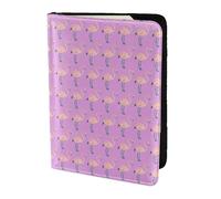 SDEGTHO Hand Painted Flamingo Bird Printing Passport Holder Cover Wallet Cowhide Card Case Travel Must Have Accessories for Women Men