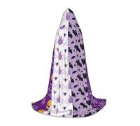 SDEGTHO Happy Halloween Halloween Party Costume Hooded Cape For Teens Witch Vampire Wizard Masquerade Ball Cosplay Gear