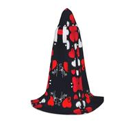 SDEGTHO Happy Valentine'S Day Halloween Party Costume Hooded Cape For Teens Witch Vampire Wizard Masquerade Ball Cosplay Gear