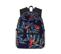 SDEGTHO Hawaii Tropical Flower Lightweight Casual Backpack Water Resistant Daypack For School Work Hiking Camping