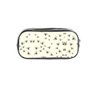 SDEGTHO Honey bee. Printed See-Through Pencil Case, Large Capacity Single Compartment, Protective Storage for Pens