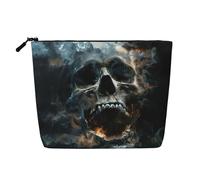 SDEGTHO Horror Ghost Skull Versatile Travel Bag Makeup Bag Large Capacity Cosmetic Pouch Zipper Bag Toiletry Bag, Black, One Size