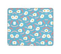 SDEGTHO Hot Dog Egg Pattern Full Coverage Desk Pad and Mouse Mat, Lock Edge Non-Slip Design for Extended Use with Computer
