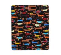 SDEGTHO I Love My Dog Dachshunds Large Gaming Mouse Pad Desk Mat, Non-Slip Rubber Base, Stitched Edges, Water-Resistant, For Gamer