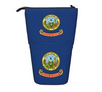 SDEGTHO Idaho State Flag Cute Telescopic Pencil Case,Students Pen Holder,Stationery Storage for School College Supplies