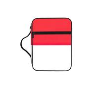 SDEGTHO Indonesian Flag Printed Protective Bible Case, Water Resistant Oxford Carrier, Religious Stationery Organizer