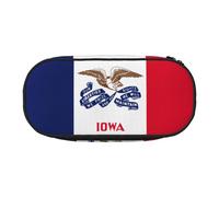SDEGTHO Iowa State Flag Big Capacity Pencil Case,Multiuse Pencil Pouch,Portable Pencil Bag,Pen Case for Office