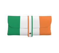 SDEGTHO Irish Flag Leather Glasses Case Sunglasses Pouch Eyeglass Case For Men And Women Eyeglasses
