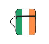 SDEGTHO Irish Flag Printed Church Bible Bag, Scripture Carrying Case for School, Durable Book Sleeve Organizer
