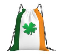 SDEGTHO Irish Flag Printed Drawstring Backpack Gym Bag, Lightweight Water-Resistant Sports Backpack For Men Women, Yoga, Running, Workout