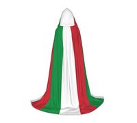 SDEGTHO Italian Flag Halloween Party Costume Hooded Cape For Teens Witch Vampire Wizard Masquerade Ball Cosplay Gear