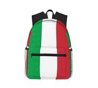 SDEGTHO Italy Flag Printed Casual Backpack Spacious Rucksack With Multi Pockets For Travel Outdoor Activities