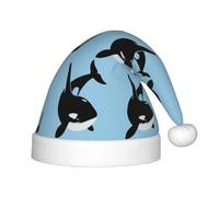 SDEGTHO Killer Whale Dolphin Ocean Baby Santa Toddler Christmas Hat For New Year Party Headwear Extra Thicken Classic Fur