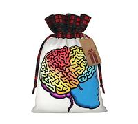 SDEGTHO Left And Right Brain 1pcs Durable Material Tote Bag 8.3 * 11.8in With Drawstring Choice For Halloween Stylish Gift