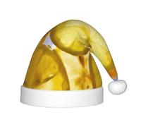 SDEGTHO Lemon Slices Kids Santa Hat Red Santa Comfortable Christmas For Children Holiday Xmas