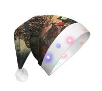 SDEGTHO Library Bookshelf Book Santa Hat Light Up Christmas With Led Lights Flashing For Adults