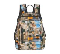 SDEGTHO Lisbon Tram Printing Backpacks Lightweight With 1 Main Compartment, Shoulder Rucksack Carry On,Outdoor Travel Bags