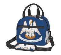 SDEGTHO Louisiana State Flag Insulated Lunch Bag Lunch Box For Women Men Reusable Tote For Office Gym Outings