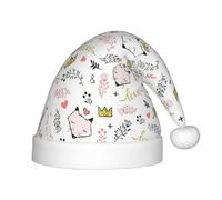 SDEGTHO Love Cartoon Fox Kids Santa Hat Red Santa Comfortable Christmas For Children Holiday Xmas