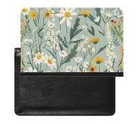SDEGTHO Lush Sage Yellow Wildflower Travel Document Protector Sleeve, Passport Holder Cover for International Trips and Vacations