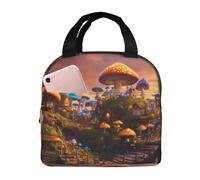 SDEGTHO Magic Mushroom Portable Lunch Box For Men Women Reusable Small Bag For Office Outdoor