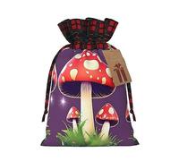 SDEGTHO Magic Red Mushroom 1pcs Durable Material Tote Bag 4.7x 6.9in With Drawstring Choice For Halloween Stylish Gift