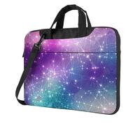 SDEGTHO Magic Space Print Multi-Pocket Laptop Bag Shoulder Crossbody Case Shockproof Computer Briefcase For Sports