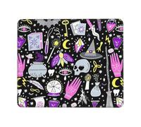 SDEGTHO Magic Witch Witchcraft Bohemian Drawing Smooth Surface Lock Edge Mouse Pad Durable Rubber Base Desk Mat for Precise Cursor Control