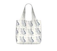 SDEGTHO Map Style California Print Packable Grocery Shopper Reusable Tote 25l Polyester Shoulder Bag Modern Holiday Gift