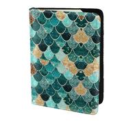 SDEGTHO Mermaid Fish Scale Print Printing Passport Holder for Travel Must Have,Passport Cover Case for Travel Accessories for Women Men