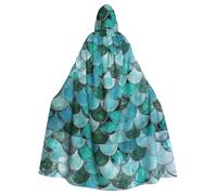 SDEGTHO Mermaid Gothic Robe Wizard Cloak Adult Long Cape For Masquerade Medieval Halloween Costume