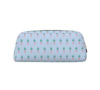 SDEGTHO Mermaid Printing Leather Pencil Case Large Capacity School Pen Bag Fountain Pen Holder for Boys and Girls Gift